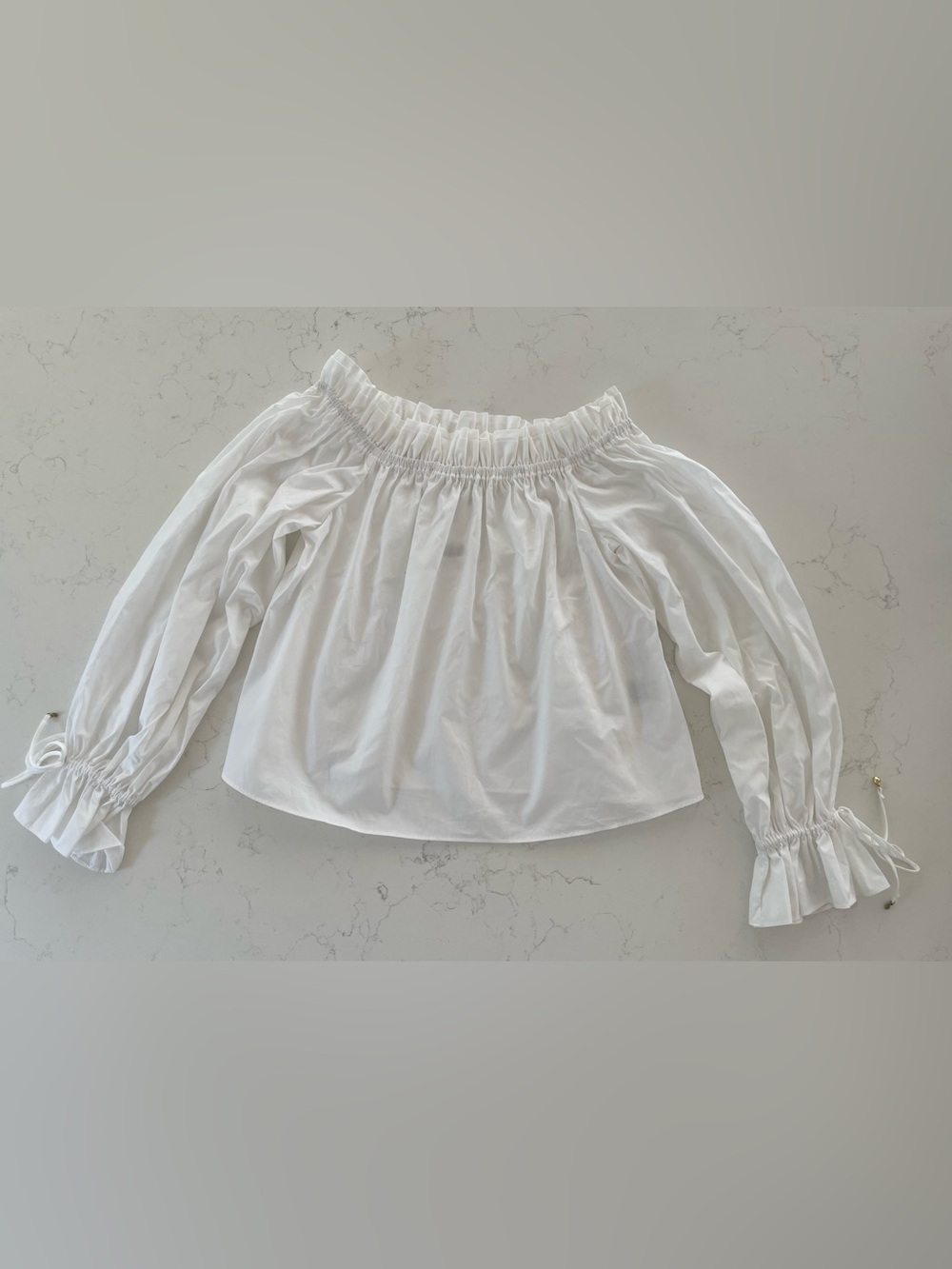 H&M White Off-Shoulder Ruffle Blouse - Picture 6 of 6